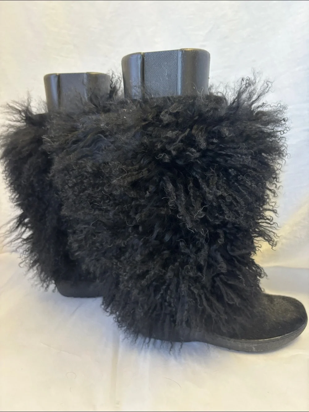 Oscar Sport Barbara Curly Goat Hair Apres Ski Winter Snow Boots